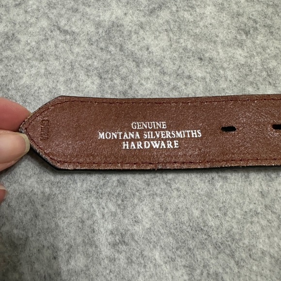 Montana Silversmiths Calf Hair Silver Rhinestone Genuine Leather Hand Tooled 32‎ main image 7